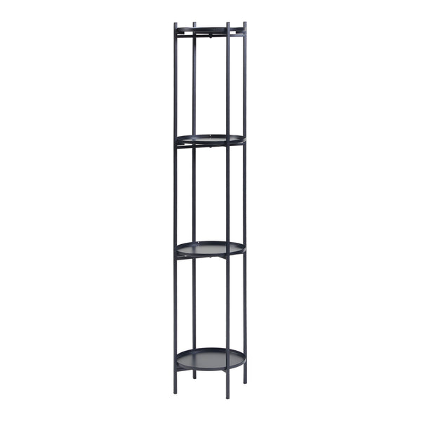Soporte para plantas Tuusula con estantes Metal Negro [en.casa]