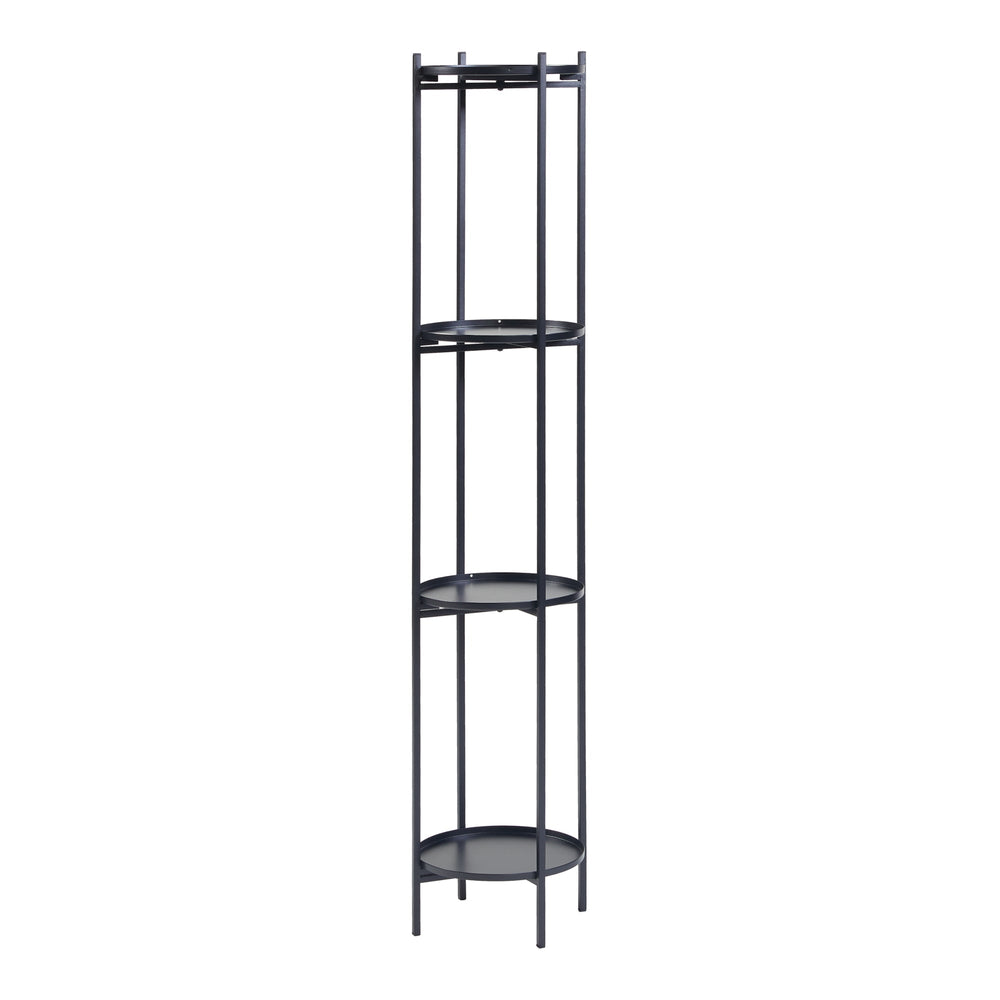 Soporte para plantas Tuusula con estantes Metal Negro [en.casa]
