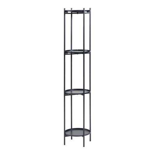 Soporte para plantas Tuusula con estantes Metal Negro [en.casa]