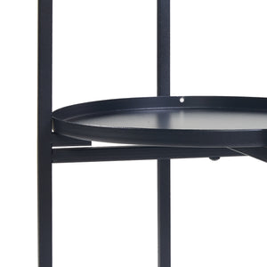 Soporte para plantas Tuusula con estantes Metal Negro [en.casa]