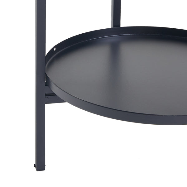 Soporte para plantas Tuusula con estantes Metal Negro [en.casa]