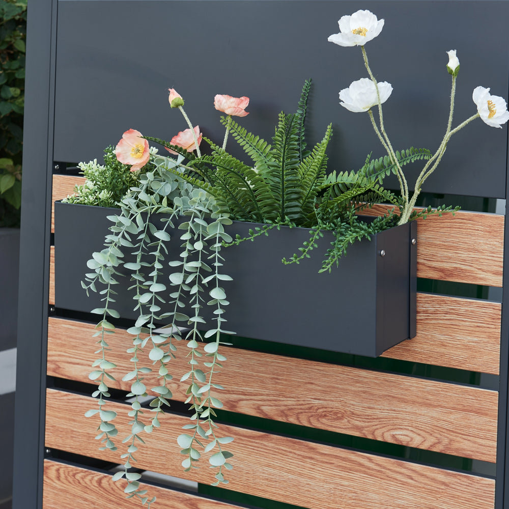 Jardinera Achtkarspelen 50x12x15cm antracita [en.casa] - premiumXL