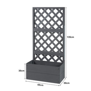 Jardinera con celosía Amstelveen Gris [en.casa]