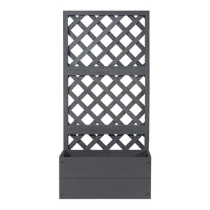 Jardinera con celosía Amstelveen Gris [en.casa]