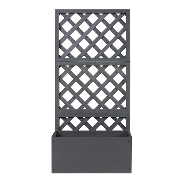 Jardinera con celosía Amstelveen Gris [en.casa]