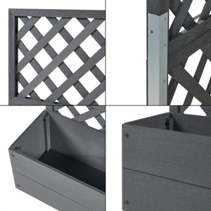 Jardinera con celosía Amstelveen Gris [en.casa]