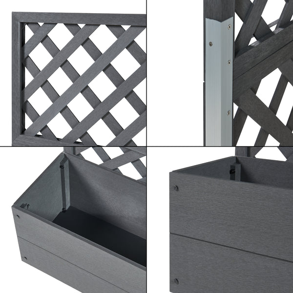 Jardinera con celosía Amstelveen Gris [en.casa]