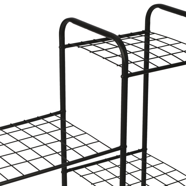 Estantería para plantas Alkmaar metal negro en varios tamaños [en.casa]