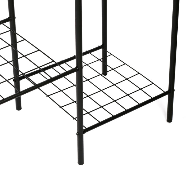 Estantería para plantas Alkmaar metal negro en varios tamaños [en.casa]