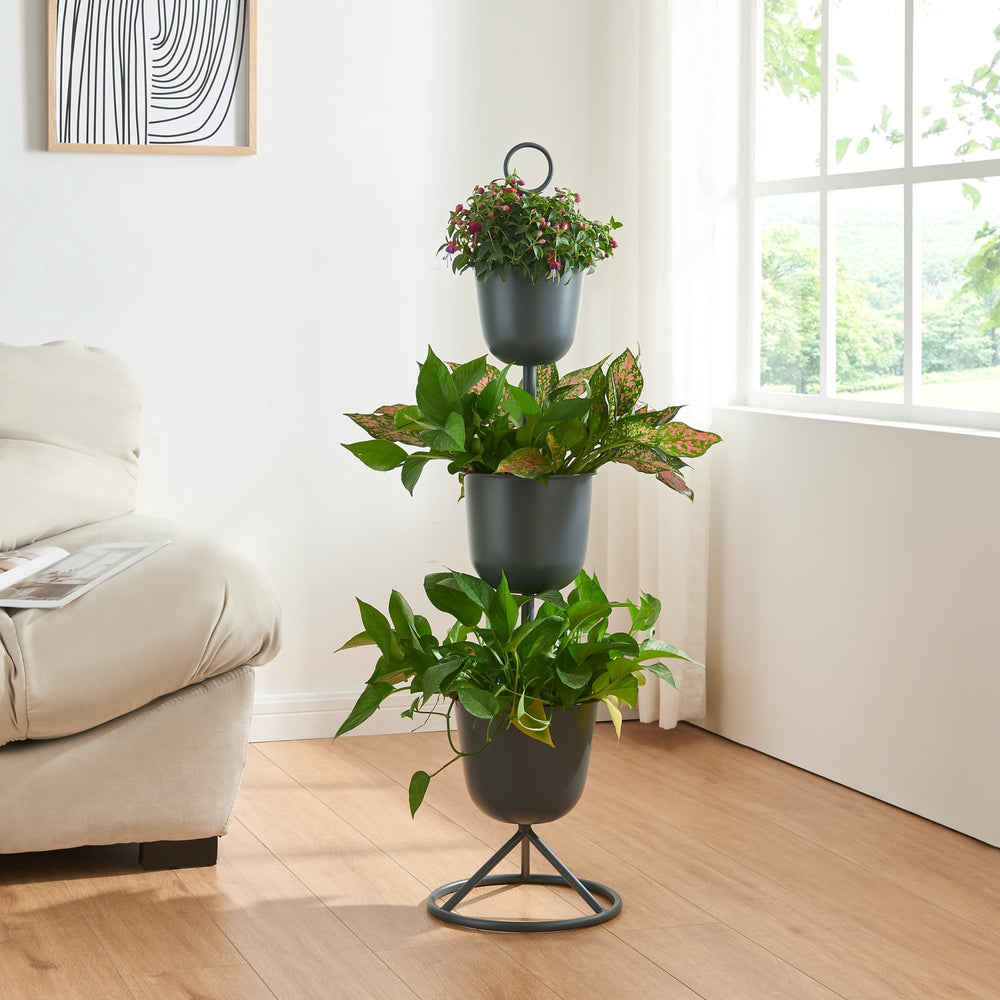 Soporte para plantas Alphen con macetas de metal [en.casa] - premiumXL