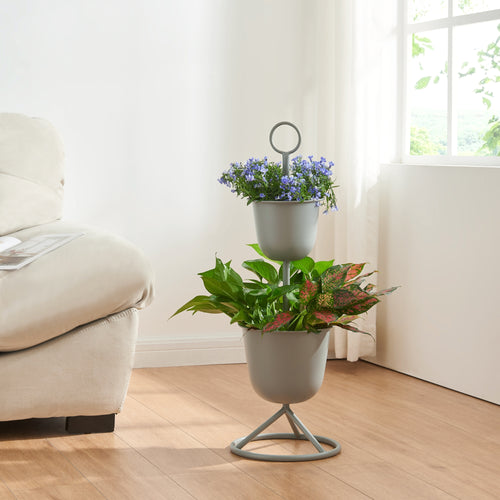 Soporte para plantas Alphen con macetas de metal [en.casa] - premiumXL