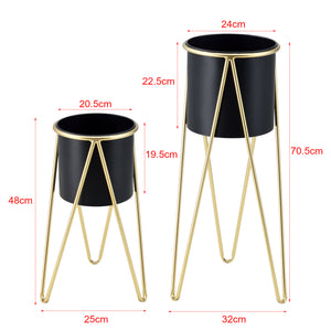 Soporte para flores Hedera de 2 piezas con maceta en varios colores en.casa