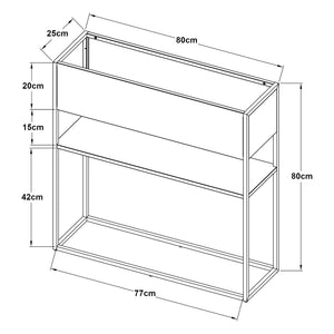 Soporte para plantas Joensuu 80x80x25 cm - [en.casa]