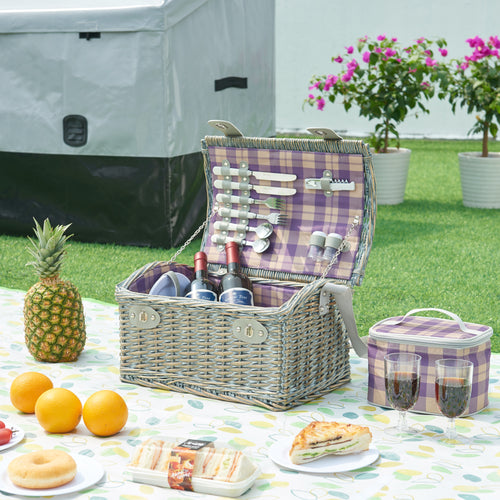 Cesta de picnic Folldal para 2 personas 40x28x25 cm [casa.pro] - premiumXL