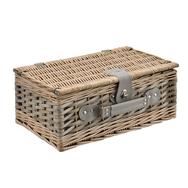 Cesta de picnic con juego de cubiertos para 2/4 personas en varios colores casa.pro