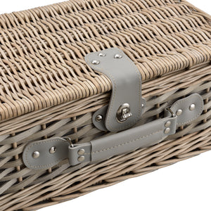 Cesta de picnic con juego de cubiertos para 2/4 personas en varios colores casa.pro