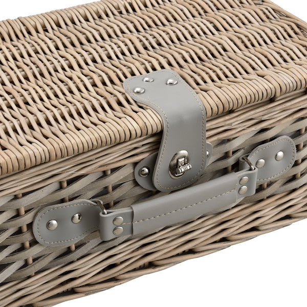 Cesta de picnic con juego de cubiertos para 2/4 personas en varios colores casa.pro