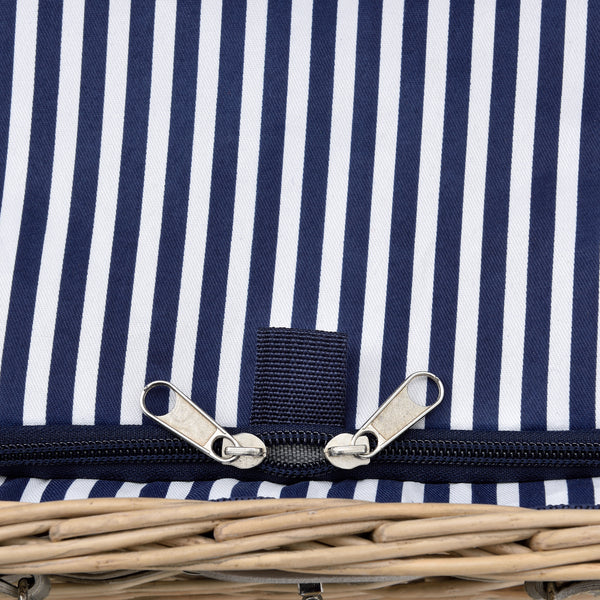 Cesta de picnic con juego de cubiertos para 2/4 personas en varios colores casa.pro