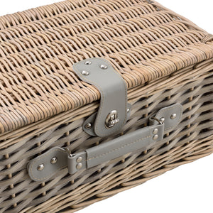 Cesta de picnic con juego de cubiertos para 2/4 personas en varios colores casa.pro