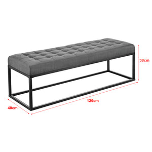 Banco tapizado Salta metal 120x40x38 cm en varios colores [pro.tec]