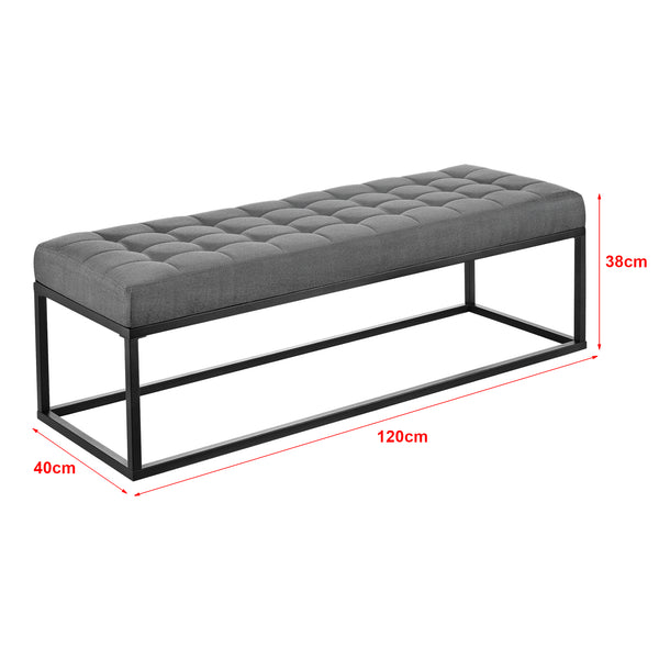Banco tapizado Salta metal 120x40x38 cm en varios colores [pro.tec]
