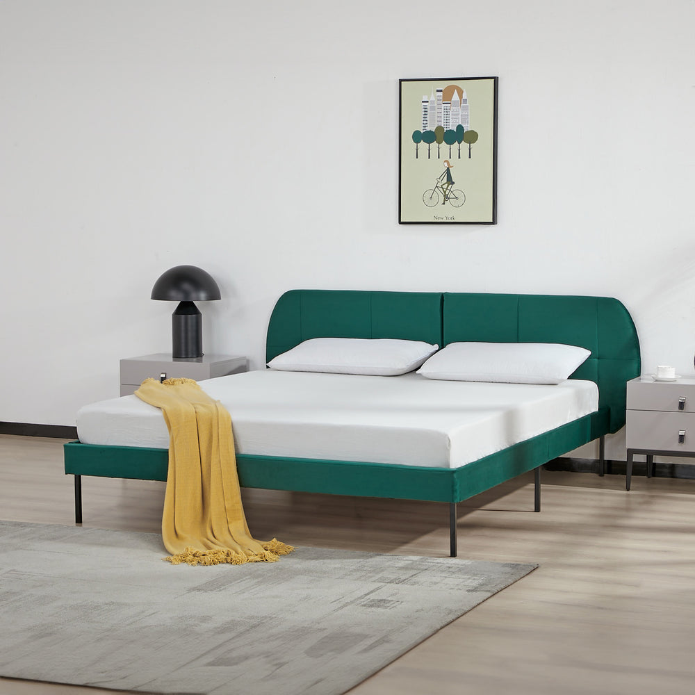 Cama tapizada Porvoo [en.casa]