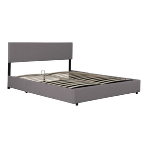 Cama tapizada Juva Cord con somier de lamas Corium