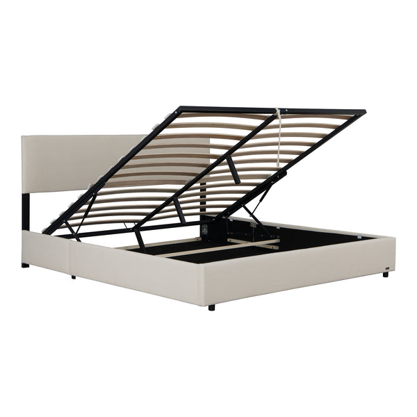 Cama tapizada Juva con colchón y canapé Corium