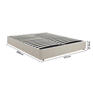 Cama tapizada Nola con colchón [en.casa]