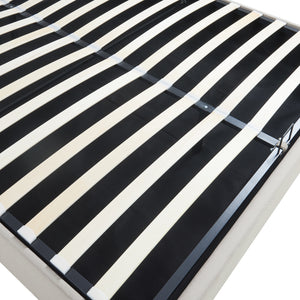 Cama tapizada Nola con colchón [en.casa]