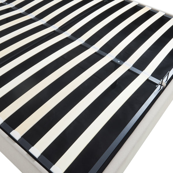 Cama tapizada Nola con colchón [en.casa]