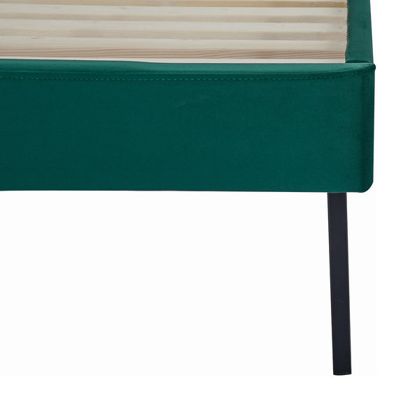 Cama tapizada Porvoo con colchón [en.casa]