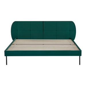 Cama tapizada Porvoo con colchón [en.casa]