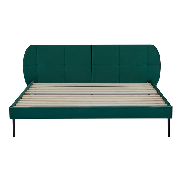 Cama tapizada Porvoo con colchón [en.casa]