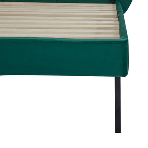 Cama tapizada Porvoo con colchón [en.casa]