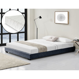 Cama tapizada Solingen de cuero sintético con colchón de espuma fría 90x200 cm Corium
