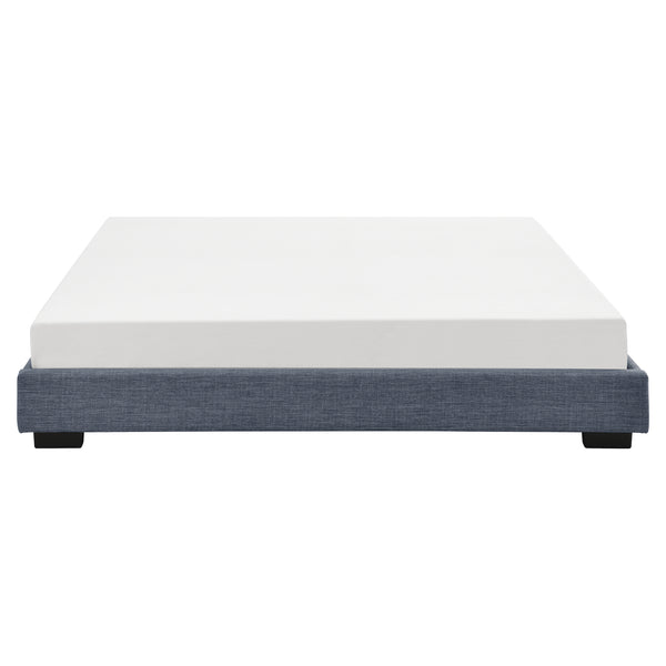 Cama tapizada Solingen de cuero sintético con colchón de espuma fría 90x200 cm Corium