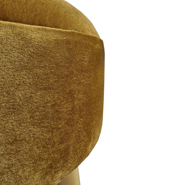 Taburete tapizado Laholm Ø 40cm terciopelo en varios colores [en.casa]