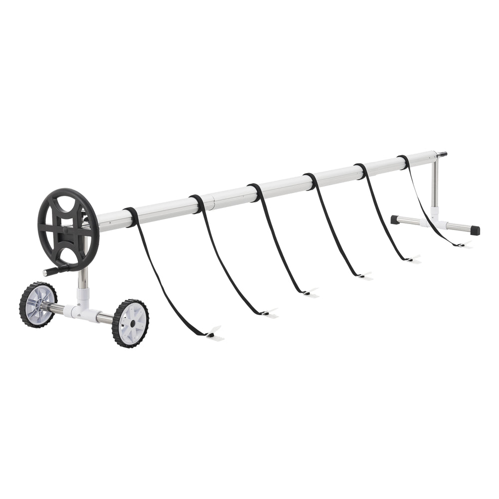 Dispositivo enrollador para piscina Amorgo con ruedas aluminio [en.casa]