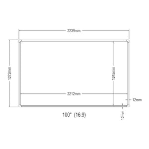 Pantalla de proyección Väkhoga 16:9 para colgar en la pared [en.casa]