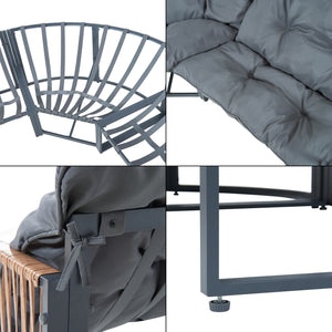 Conjunto de muebles de jardín Karg mesa y sofá modular [casa.pro]