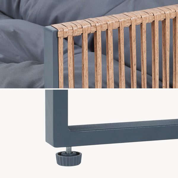 Conjunto de muebles de jardín Karg mesa y sofá modular [casa.pro]
