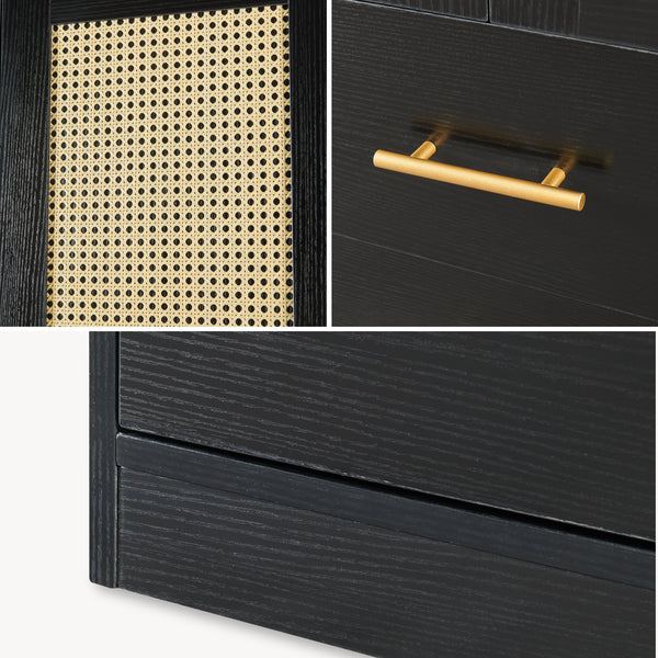 Armario Larundi 216x80x52 cm con 4 puertas [en.casa]