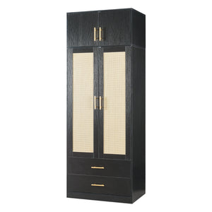 Armario Larundi 216x80x52 cm con 4 puertas [en.casa]