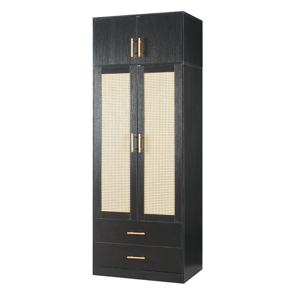 Armario Larundi 216x80x52 cm con 4 puertas [en.casa]