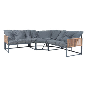 Conjunto de muebles de jardín Karg mesa y sofá modular [casa.pro]