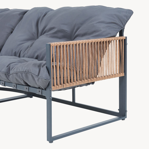 Conjunto de muebles de jardín Karg mesa y sofá modular [casa.pro]