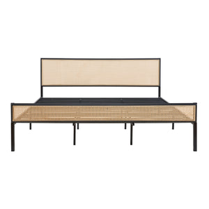 Cama de metal Linköping con cabecero rectangular [en.casa]