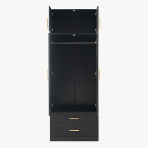 Armario Larundi 216x80x52 cm con 4 puertas [en.casa]