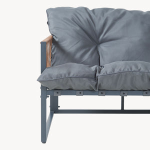 Conjunto de muebles de jardín Karg mesa y sofá modular [casa.pro]